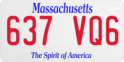 MA license plate 637VQ6