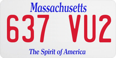 MA license plate 637VU2