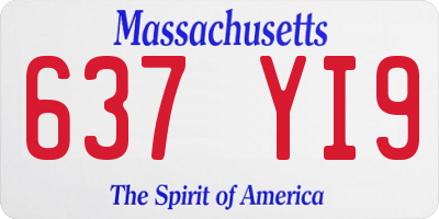 MA license plate 637YI9