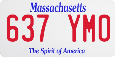 MA license plate 637YM0
