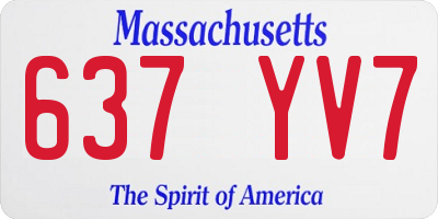 MA license plate 637YV7