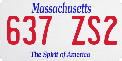 MA license plate 637ZS2