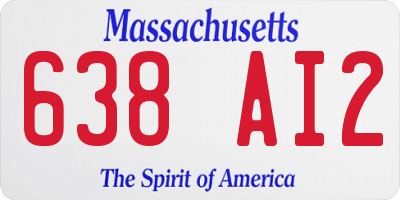 MA license plate 638AI2
