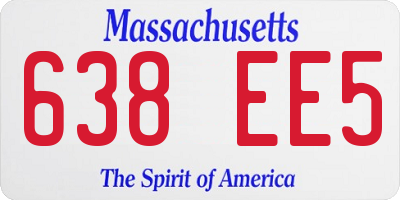 MA license plate 638EE5