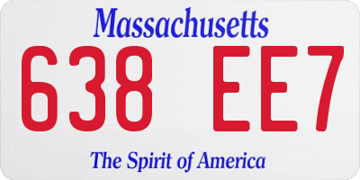 MA license plate 638EE7