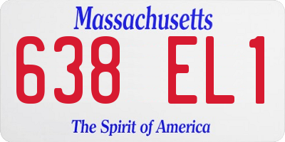 MA license plate 638EL1