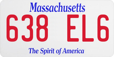MA license plate 638EL6