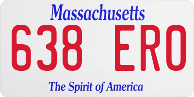 MA license plate 638ER0