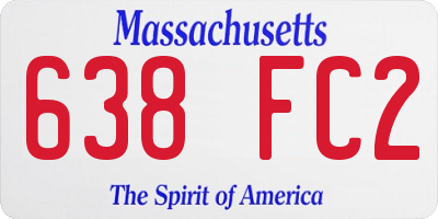 MA license plate 638FC2