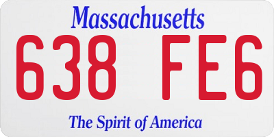 MA license plate 638FE6