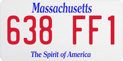MA license plate 638FF1