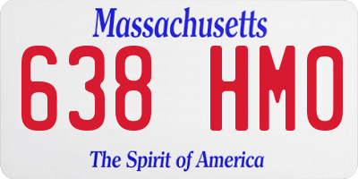 MA license plate 638HM0