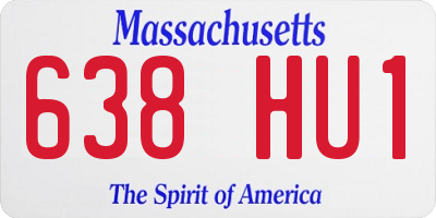 MA license plate 638HU1