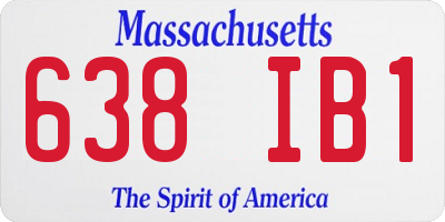 MA license plate 638IB1