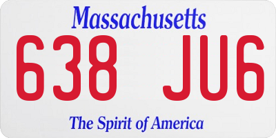 MA license plate 638JU6