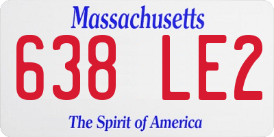 MA license plate 638LE2