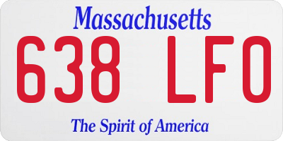 MA license plate 638LF0