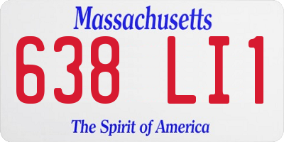 MA license plate 638LI1
