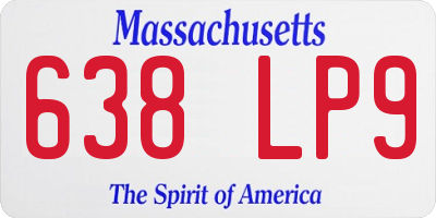 MA license plate 638LP9