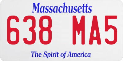 MA license plate 638MA5