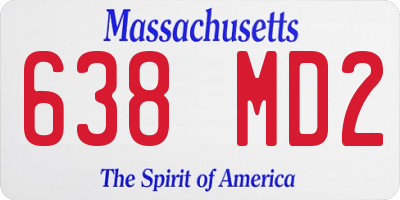 MA license plate 638MD2