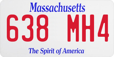 MA license plate 638MH4