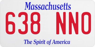 MA license plate 638NN0