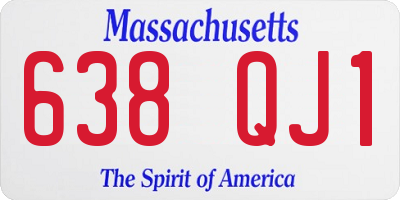 MA license plate 638QJ1