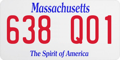 MA license plate 638QO1