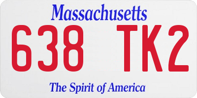 MA license plate 638TK2