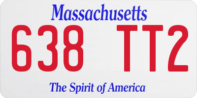 MA license plate 638TT2