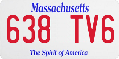 MA license plate 638TV6