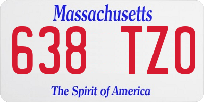 MA license plate 638TZ0