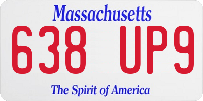 MA license plate 638UP9
