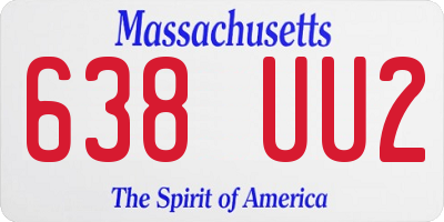 MA license plate 638UU2