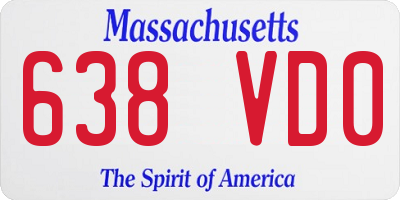 MA license plate 638VD0
