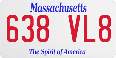 MA license plate 638VL8
