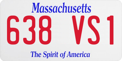 MA license plate 638VS1
