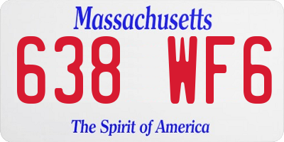 MA license plate 638WF6