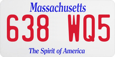 MA license plate 638WQ5