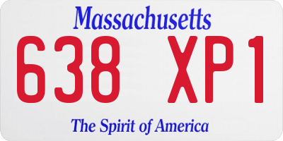 MA license plate 638XP1