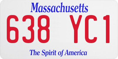 MA license plate 638YC1