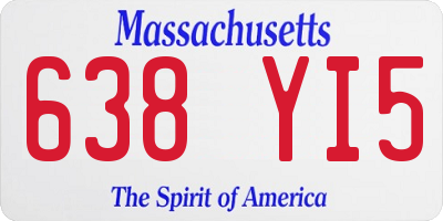MA license plate 638YI5