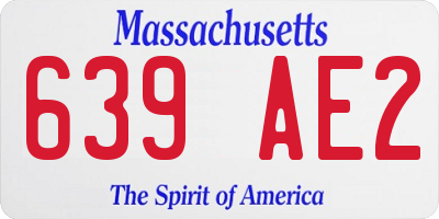 MA license plate 639AE2