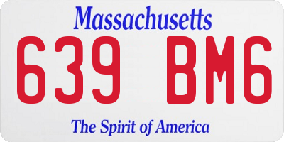 MA license plate 639BM6