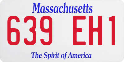 MA license plate 639EH1