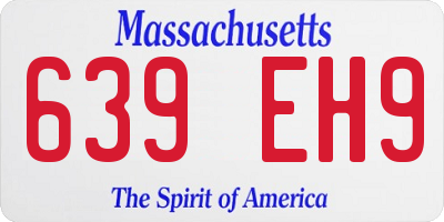 MA license plate 639EH9