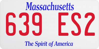 MA license plate 639ES2