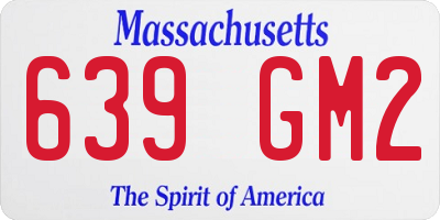 MA license plate 639GM2