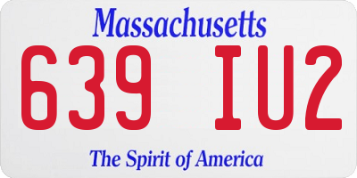 MA license plate 639IU2